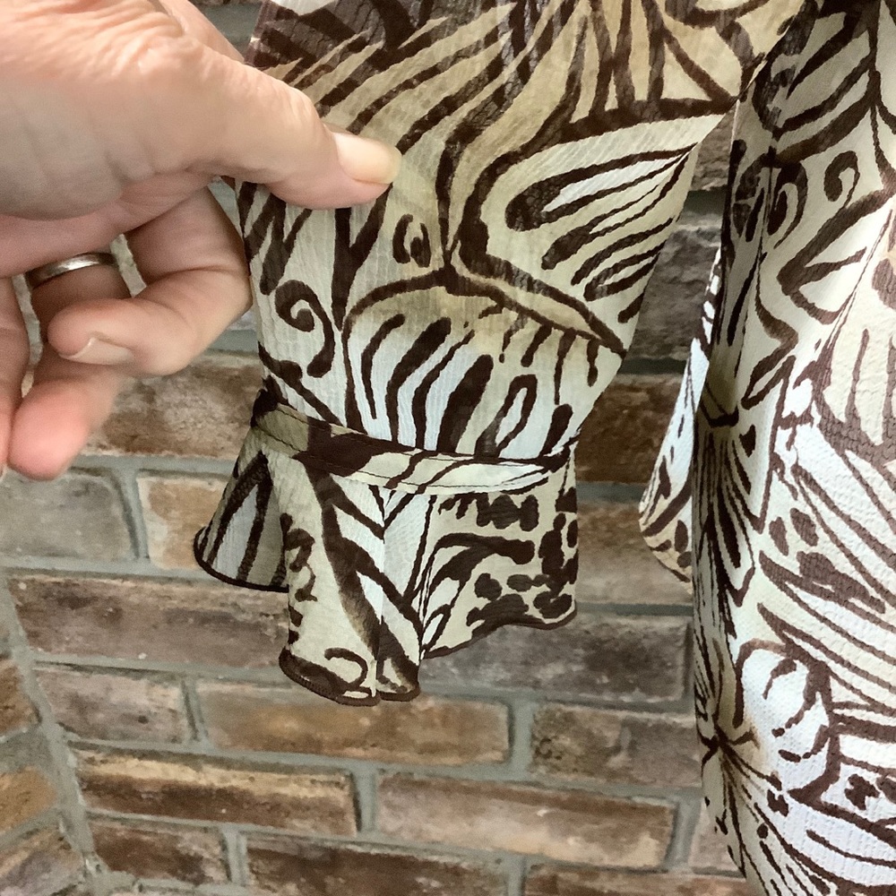 ALFRED DUNNER Sheer Floral Print Top 45 - Picture 4 of 11